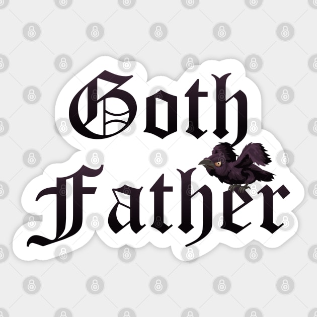 Goth Father with Raven Sticker by HolidayBug